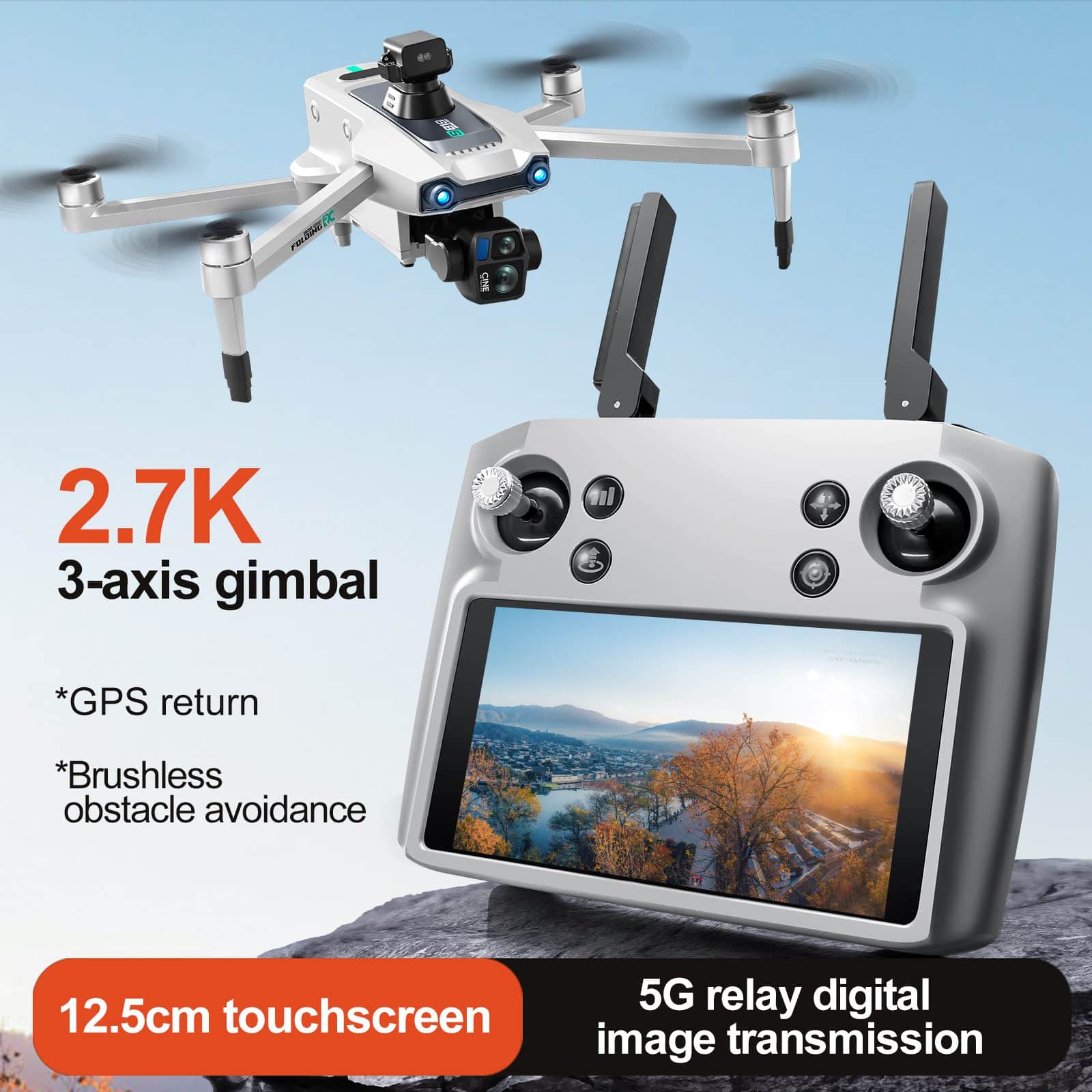Professional GPS Drone 3-Axis Gimbal Airdrop UAV S819 – Bild 4