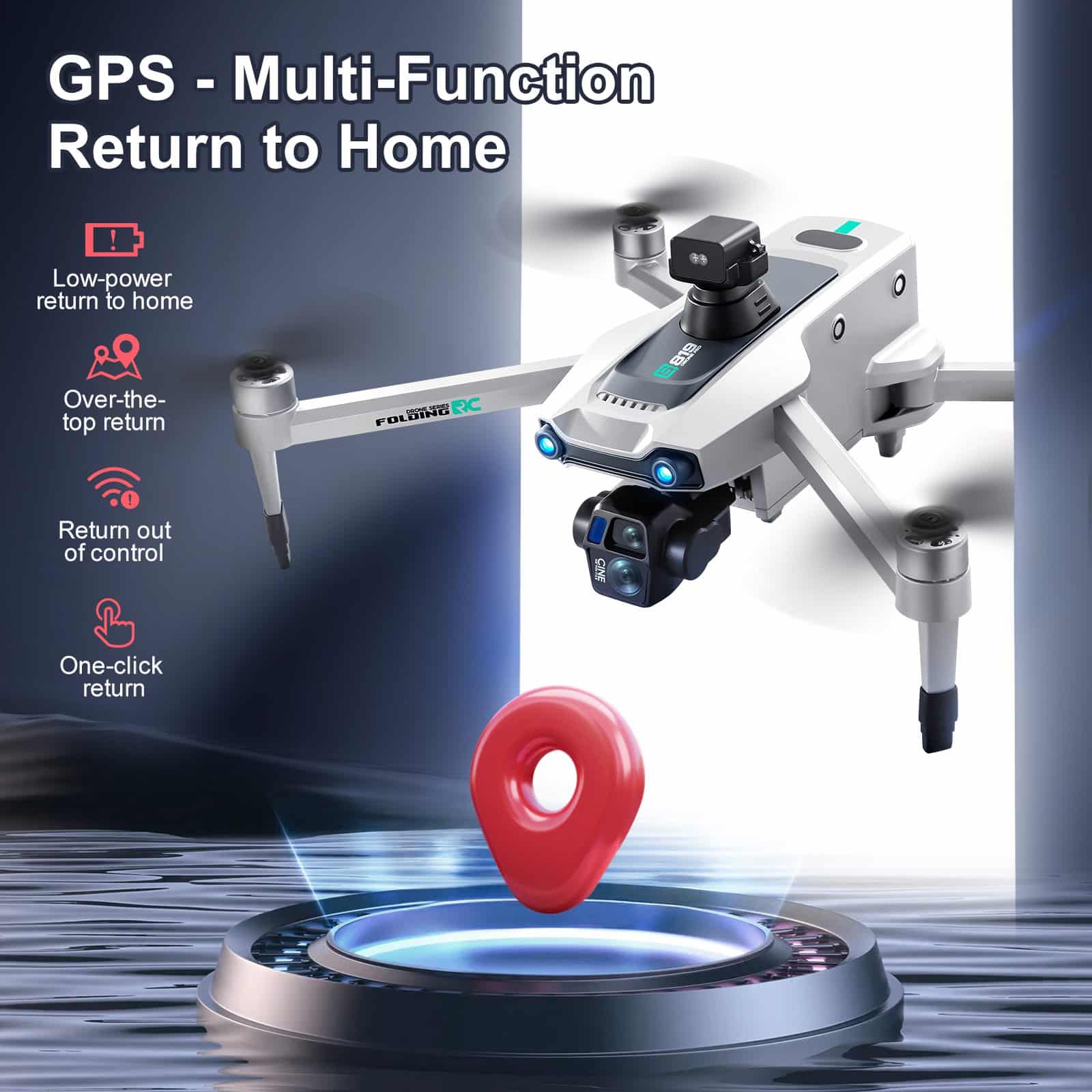 Professional GPS Drone 3-Axis Gimbal Airdrop UAV S819 – Bild 13