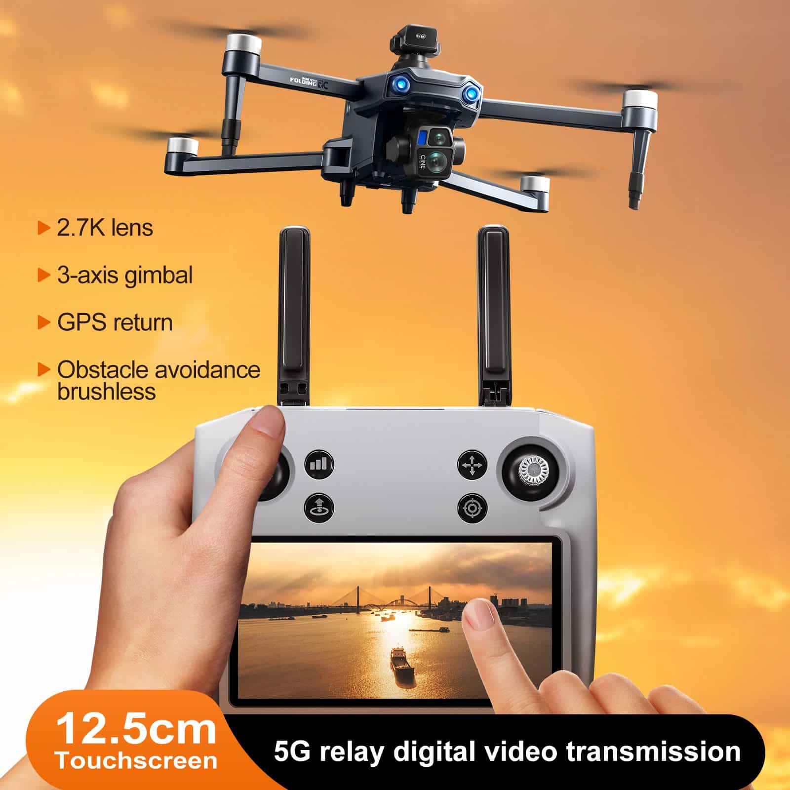 Professional GPS Drone 3-Axis Gimbal Airdrop UAV S819 – Bild 7